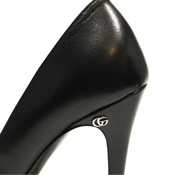 GUCCI GG STILETTOS LEATHER PUMPS -BLACK -WOMEN’S US 7.5 -NEW - Picture 5 of 10